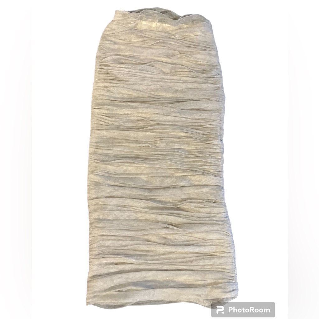 Anouki Draped Pencil Tulle Skirt